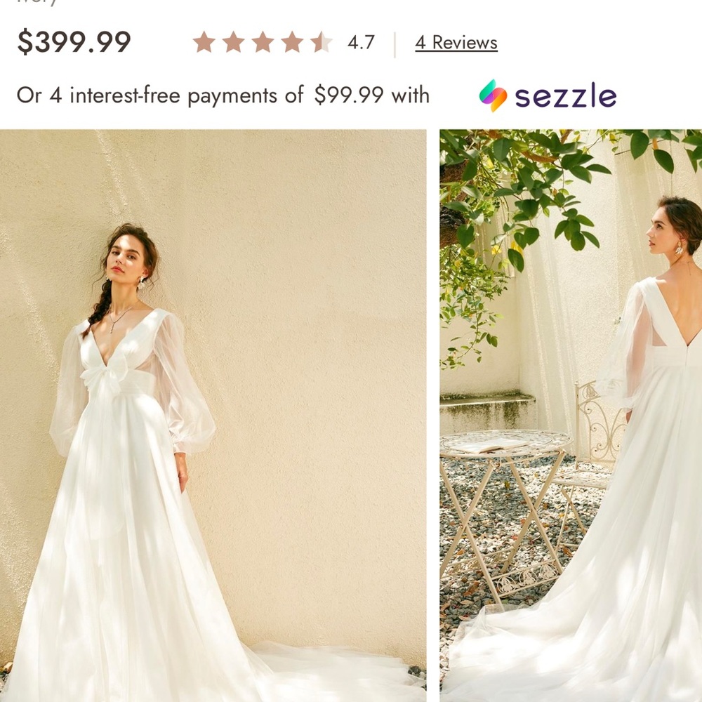 New Boho wedding dress